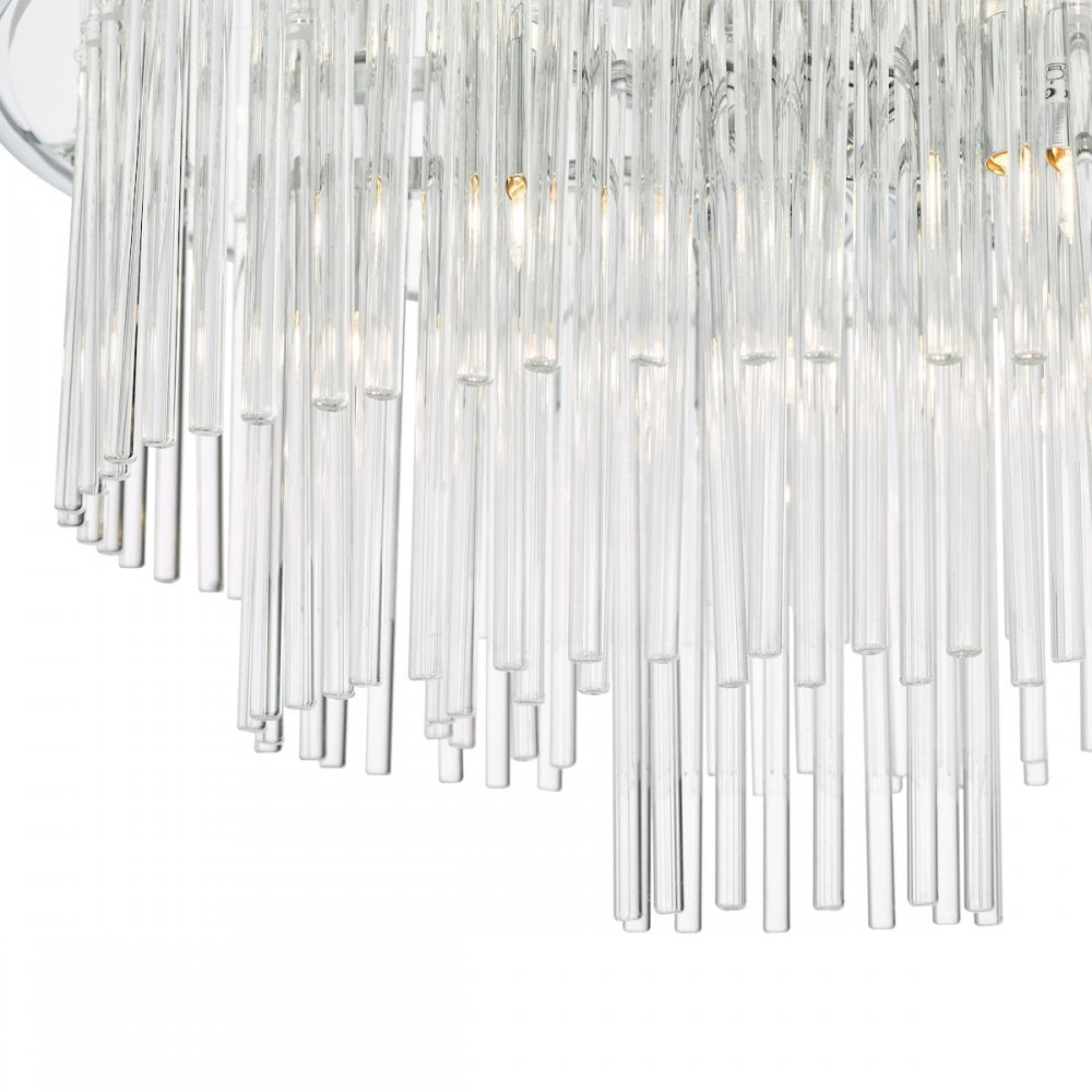 LUK1750 Lukas 13 Light Pendant Polished Chrome Glass
