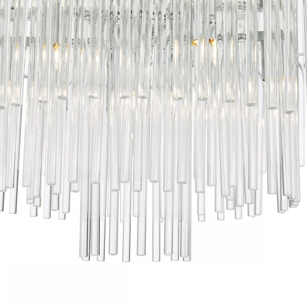 LUK1750 Lukas 13 Light Pendant Polished Chrome Glass