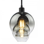 LYC0322 Lycia 3 Light Bar Pendant Matt Black Ombre Smoked Glass