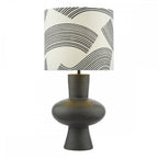 MIH4222 Miho 1 Light Table Lamp Black/Bronze With Shade