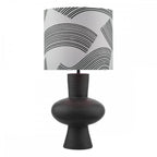 MIH4222 Miho 1 Light Table Lamp Black/Bronze With Shade