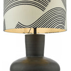 MIH4222 Miho 1 Light Table Lamp Black/Bronze With Shade
