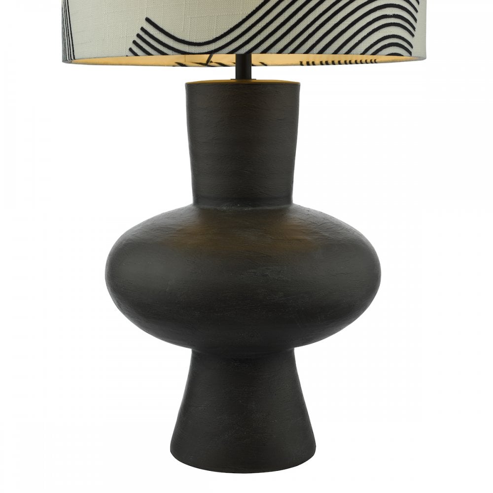 MIH4222 Miho 1 Light Table Lamp Black/Bronze With Shade