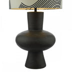 MIH4222 Miho 1 Light Table Lamp Black/Bronze With Shade