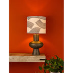 MIH4222 Miho 1 Light Table Lamp Black/Bronze With Shade