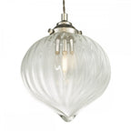 MYA0138 Mya 1 Light Single Pendant Polished Nickel Glass