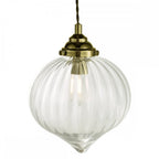 MYA0175 Mya 1 Light Single Pendant Antique Brass Glass