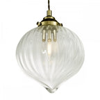 MYA0175 Mya 1 Light Single Pendant Antique Brass Glass