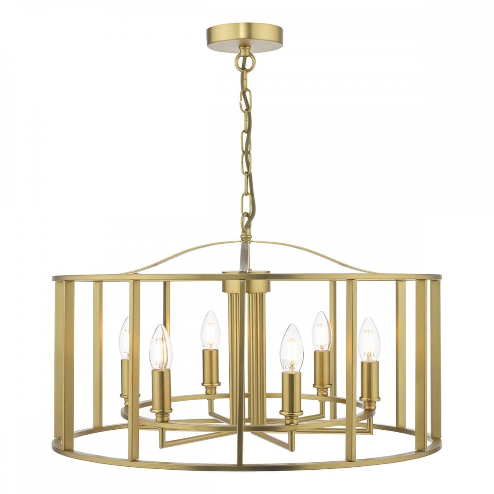 MYK0663 Myka 6 Light Pendant Brushed Bronze