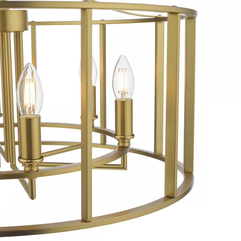 MYK0663 Myka 6 Light Pendant Brushed Bronze