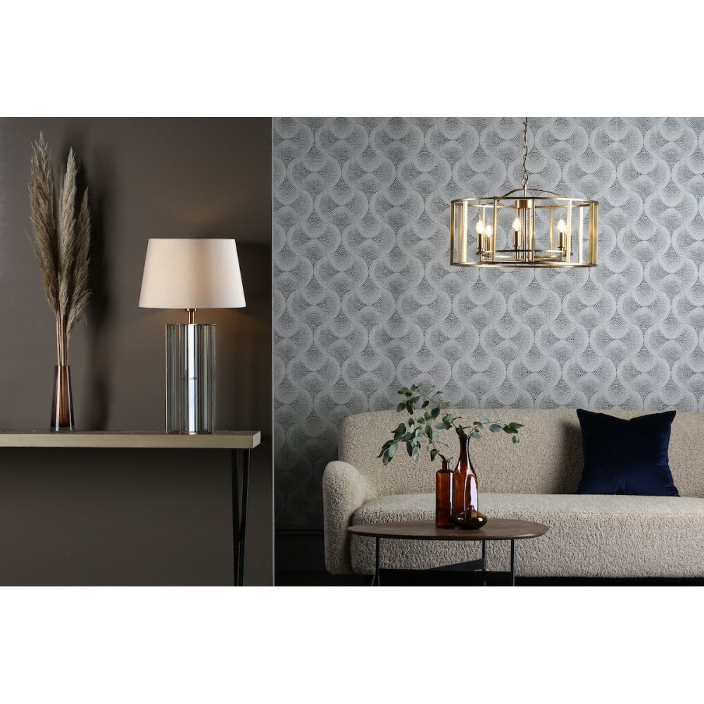 MYK0663 Myka 6 Light Pendant Brushed Bronze