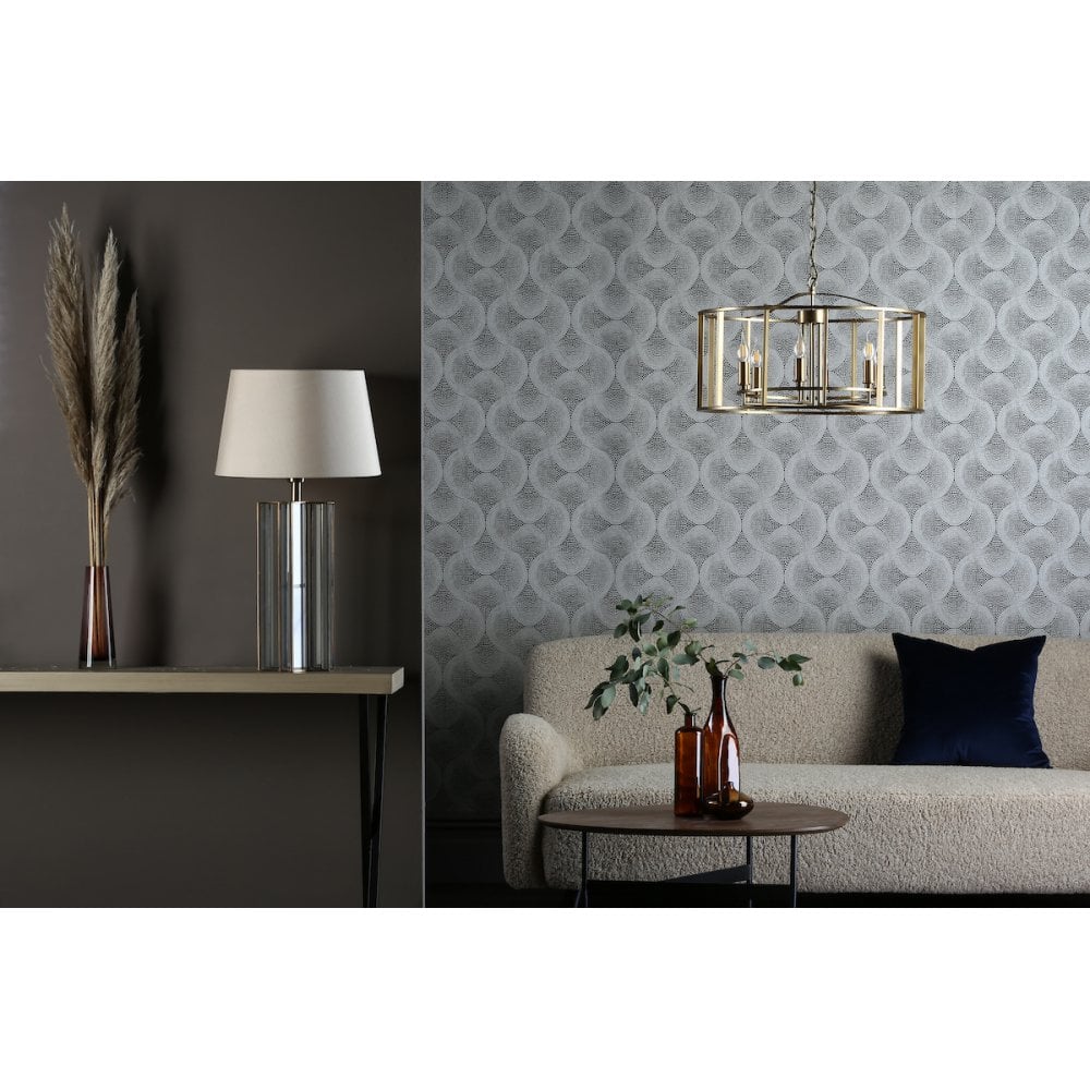 MYK0663 Myka 6 Light Pendant Brushed Bronze
