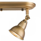 NAT7542 Nathaniel 2 Light Plate Spotlight Aged Brass