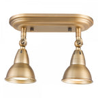 NAT7542 Nathaniel 2 Light Plate Spotlight Aged Brass