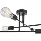 NEV6422 Neve 6 Light Flush Matt Black