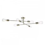NEV6475 Neve 6 Light Flush Antique Brass