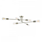 NEV6475 Neve 6 Light Flush Antique Brass