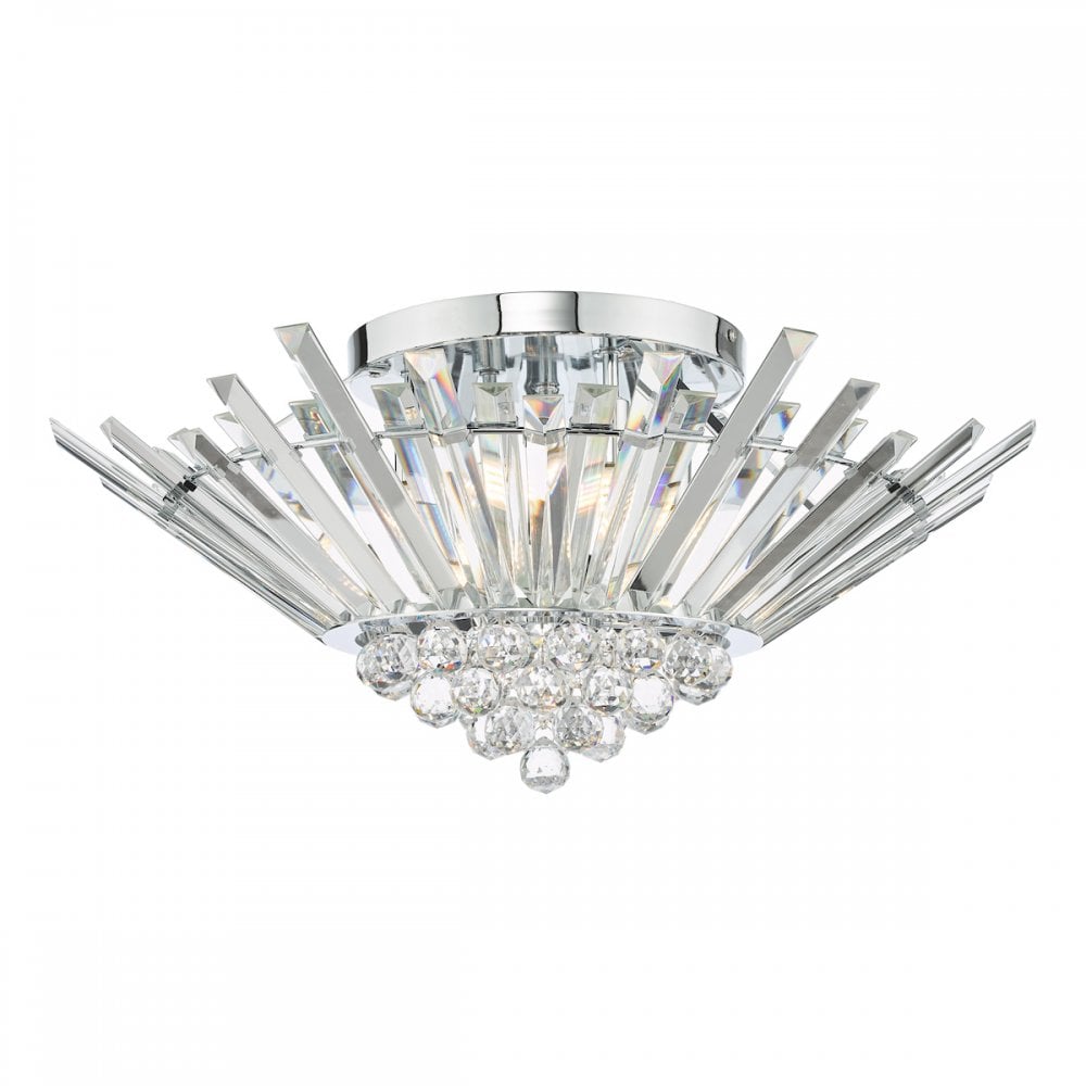 NIM5050 Nimbus 5 Light Flush Polished Chrome Crystal