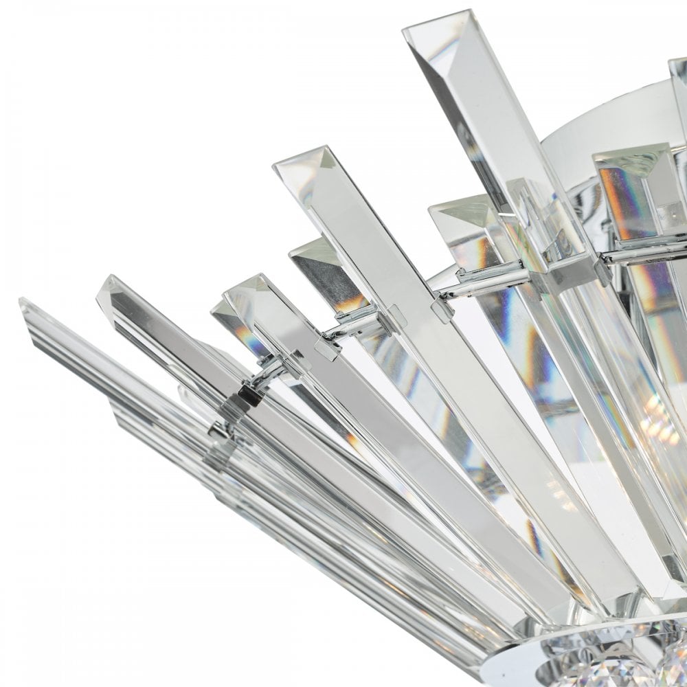 NIM5050 Nimbus 5 Light Flush Polished Chrome Crystal