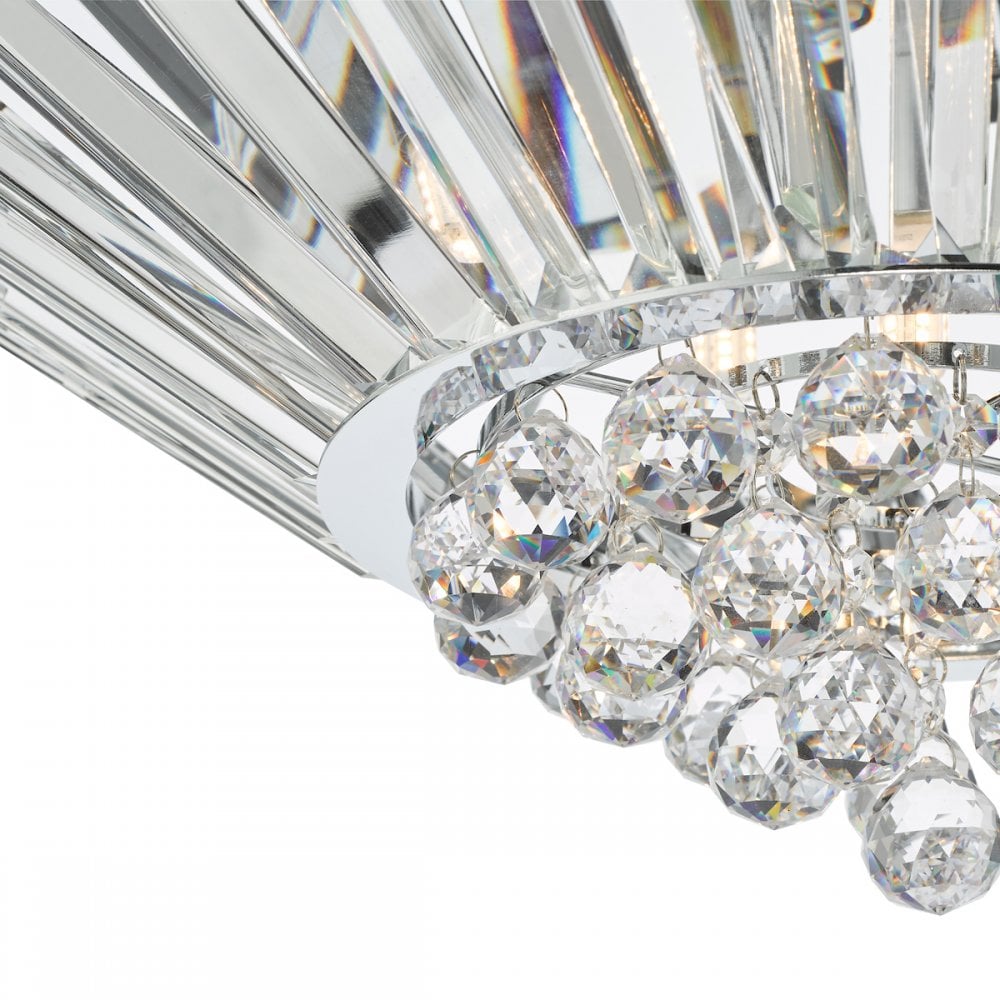 NIM5050 Nimbus 5 Light Flush Polished Chrome Crystal