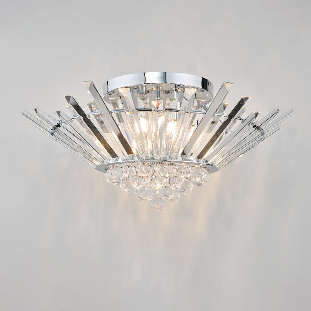 NIM5050 Nimbus 5 Light Flush Polished Chrome Crystal