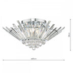 NIM5050 Nimbus 5 Light Flush Polished Chrome Crystal