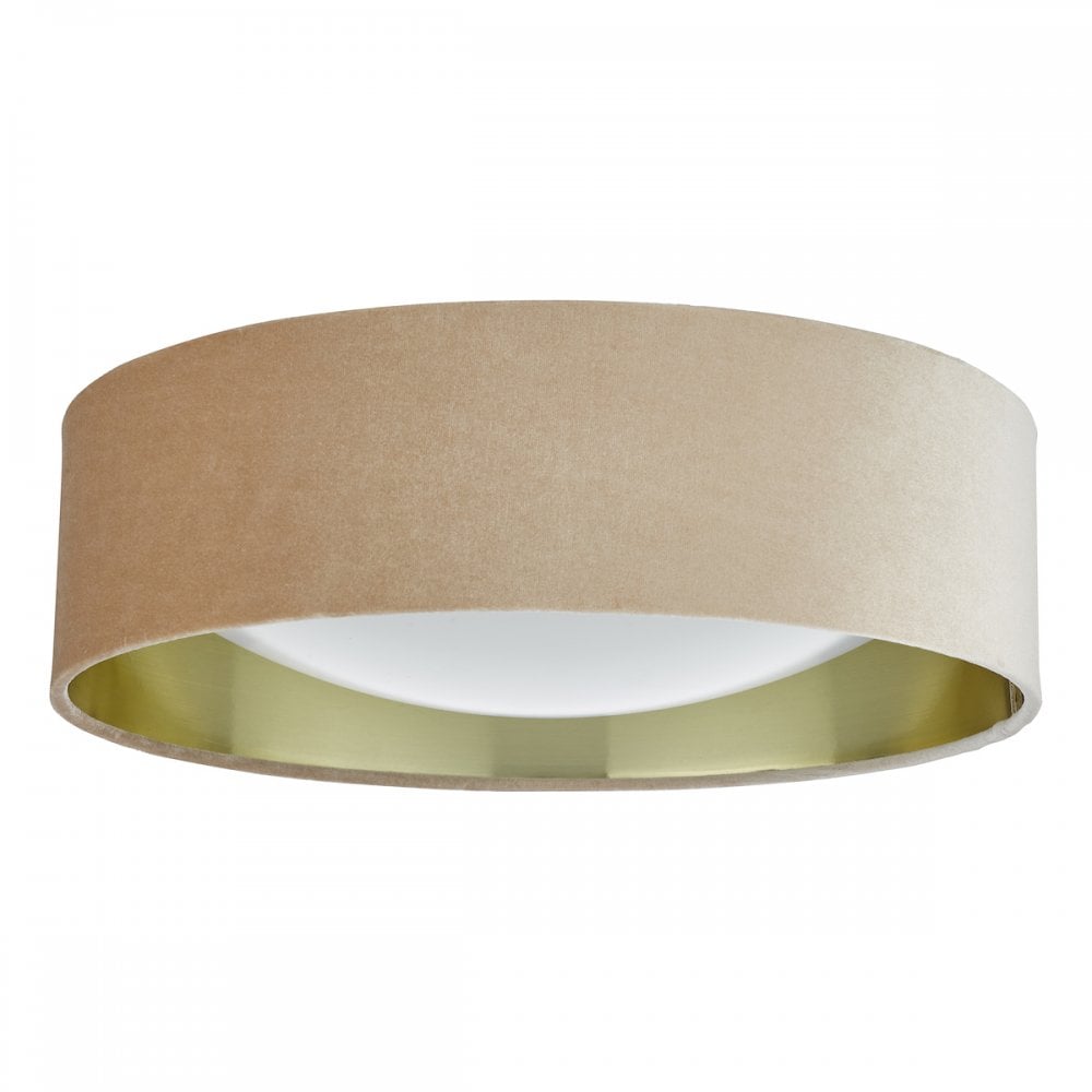 NYS5001 Nysa 2 Light Flush Velvet Taupe Shade 40Cm