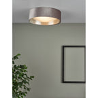 NYS5037 Nysa 2 Light Flush Velvet Mink Shade 40Cm (S)