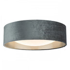 NYS5061 Nysa 2 Light Flush Velvet Dark Grey Shade 40Cm