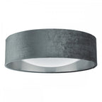 NYS5061 Nysa 2 Light Flush Velvet Dark Grey Shade 40Cm