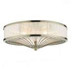 OSL5075 Oslo 3 Light Flush Ceiling Light Antique Brass