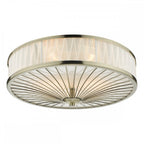 OSL5075 Oslo 3 Light Flush Ceiling Light Antique Brass