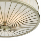 OSL5075 Oslo 3 Light Flush Ceiling Light Antique Brass