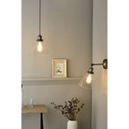 RAY0738 Ray Single Wall Light Antique Nickel Clear Glass