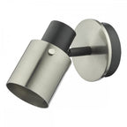 RYA0738 Ryan 1 Light Single Spotlight Brushed Nickel Matt Black