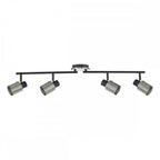 RYA8438 Ryan 4 Light Bar Spotlight Brushed Nickel Matt Black
