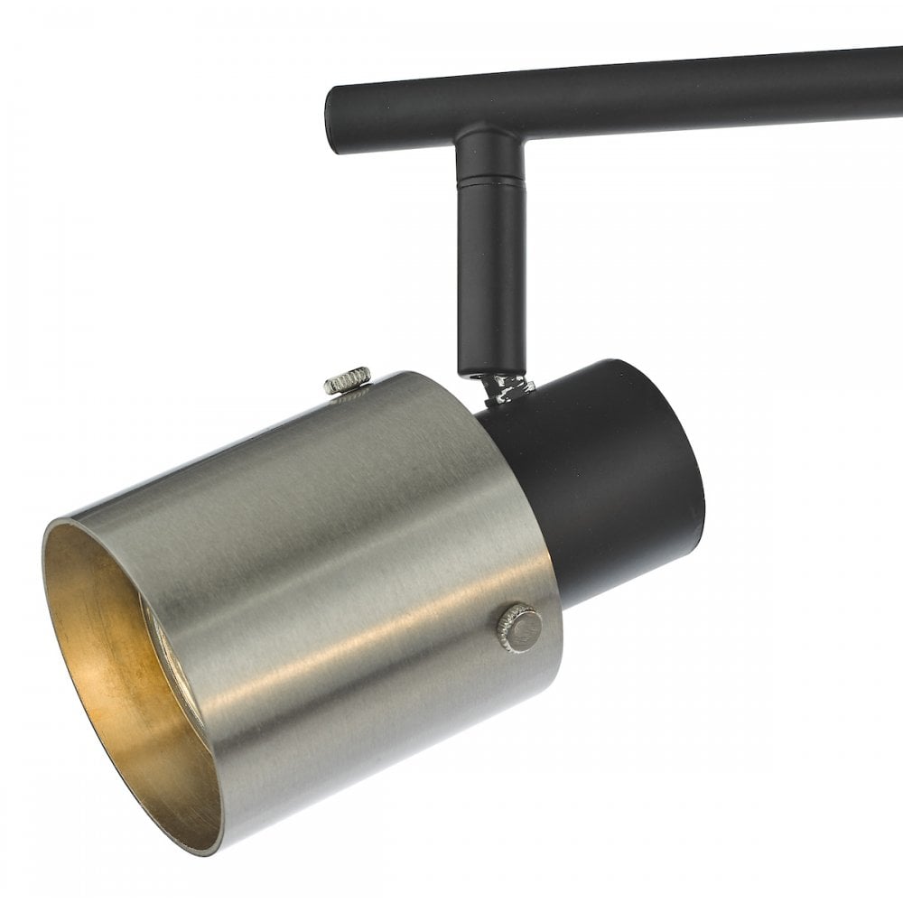 RYA8438 Ryan 4 Light Bar Spotlight Brushed Nickel Matt Black