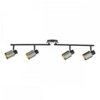 RYA8438 Ryan 4 Light Bar Spotlight Brushed Nickel Matt Black
