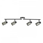 RYA8438 Ryan 4 Light Bar Spotlight Brushed Nickel Matt Black