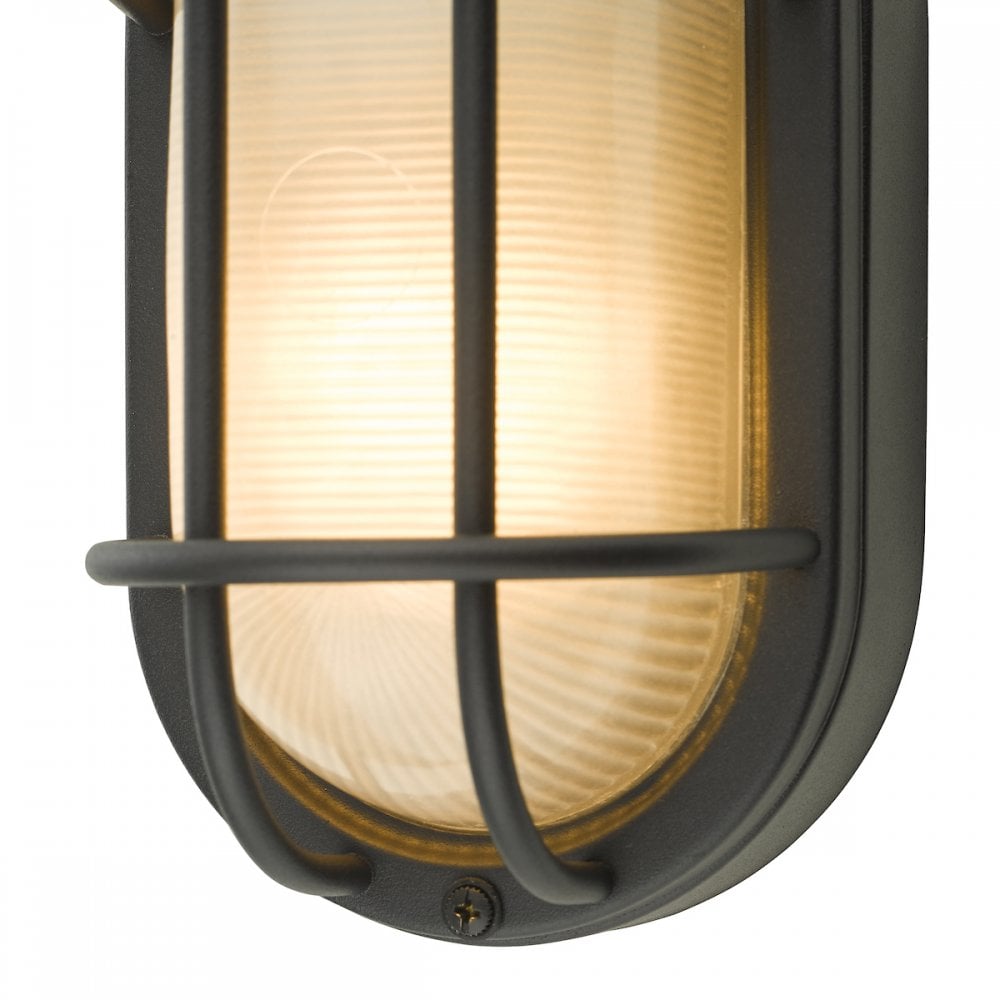 SAL5222 Salcombe Small Outdoor Wall Light Matt Black IP44
