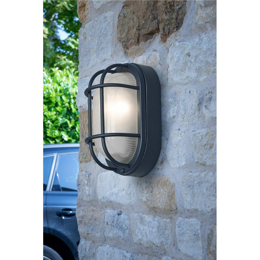 SAL5222 Salcombe Small Outdoor Wall Light Matt Black IP44