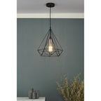 SWO0122 Sword 1 Light Single Pendant Black and Copper
