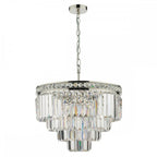 VYA0432 Vyana 4 Light Pendant Polished Nickel Crystal