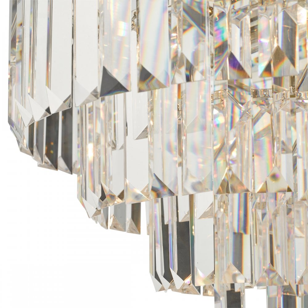 VYA0432 Vyana 4 Light Pendant Polished Nickel Crystal