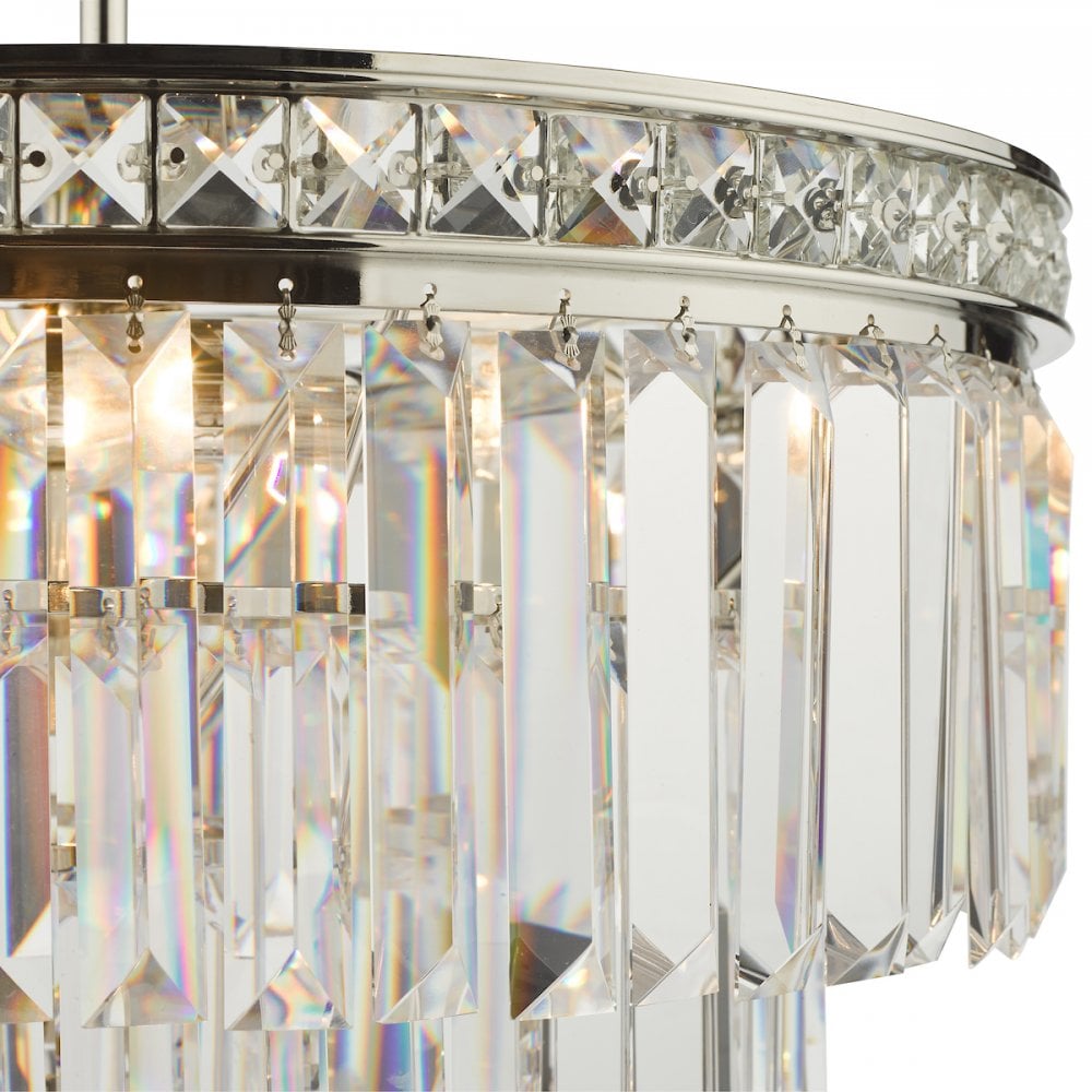 VYA0432 Vyana 4 Light Pendant Polished Nickel Crystal