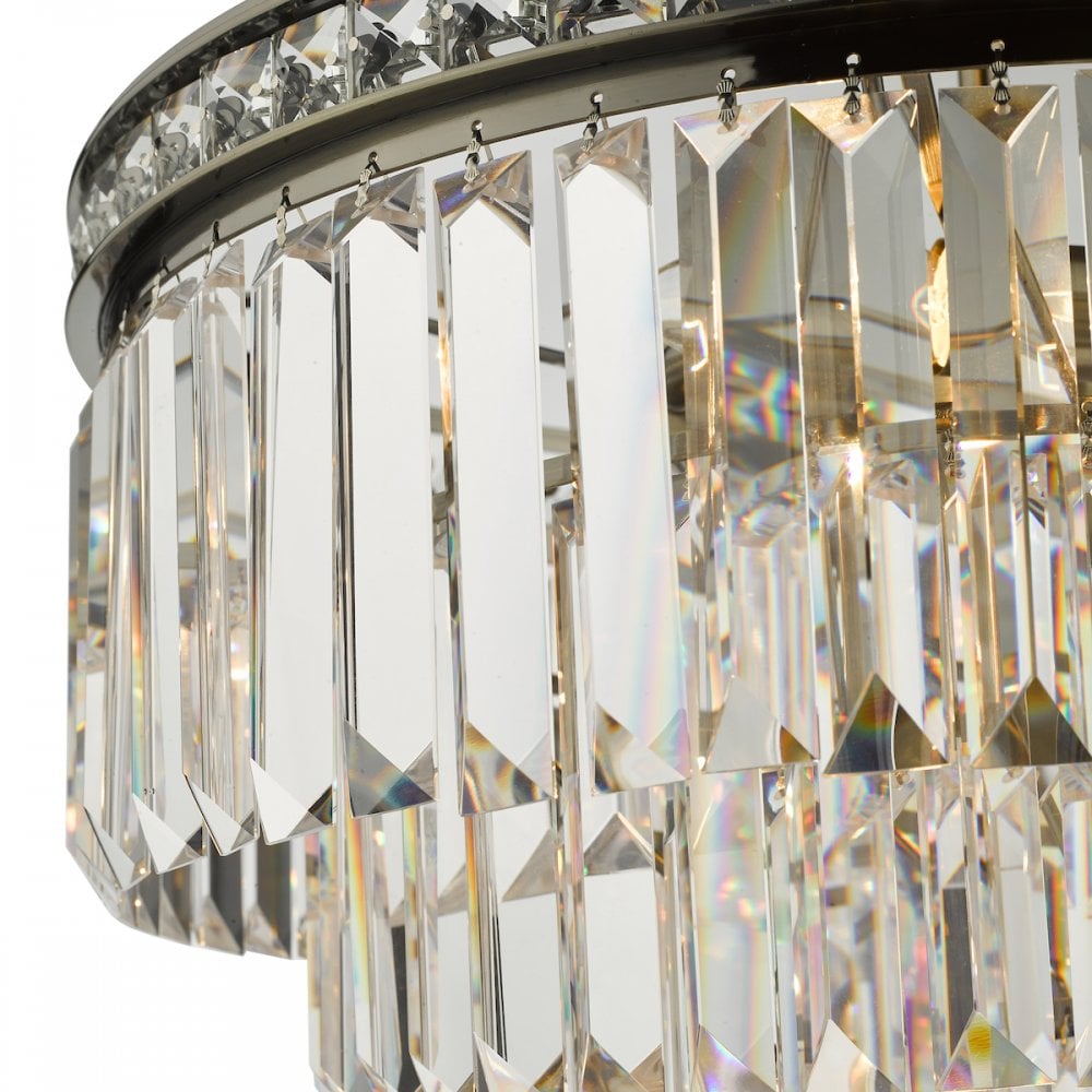 VYA0475 Vyana 4 Light Pendant Antique Brass Crystal