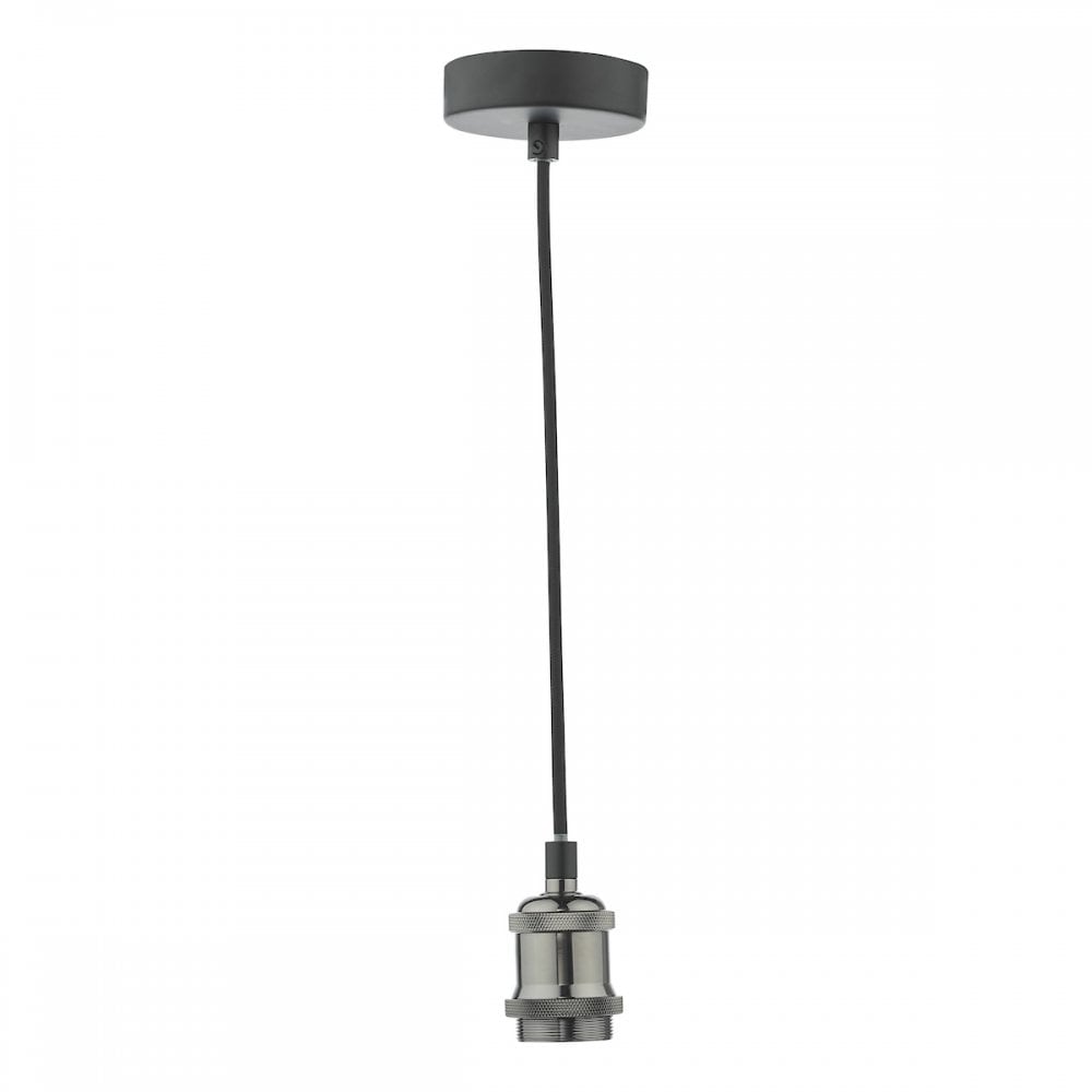 WAC0161 Waco 1 Light E27 Suspension Black Chrome Matt Black