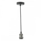 WAC0161 Waco 1 Light E27 Suspension Black Chrome Matt Black