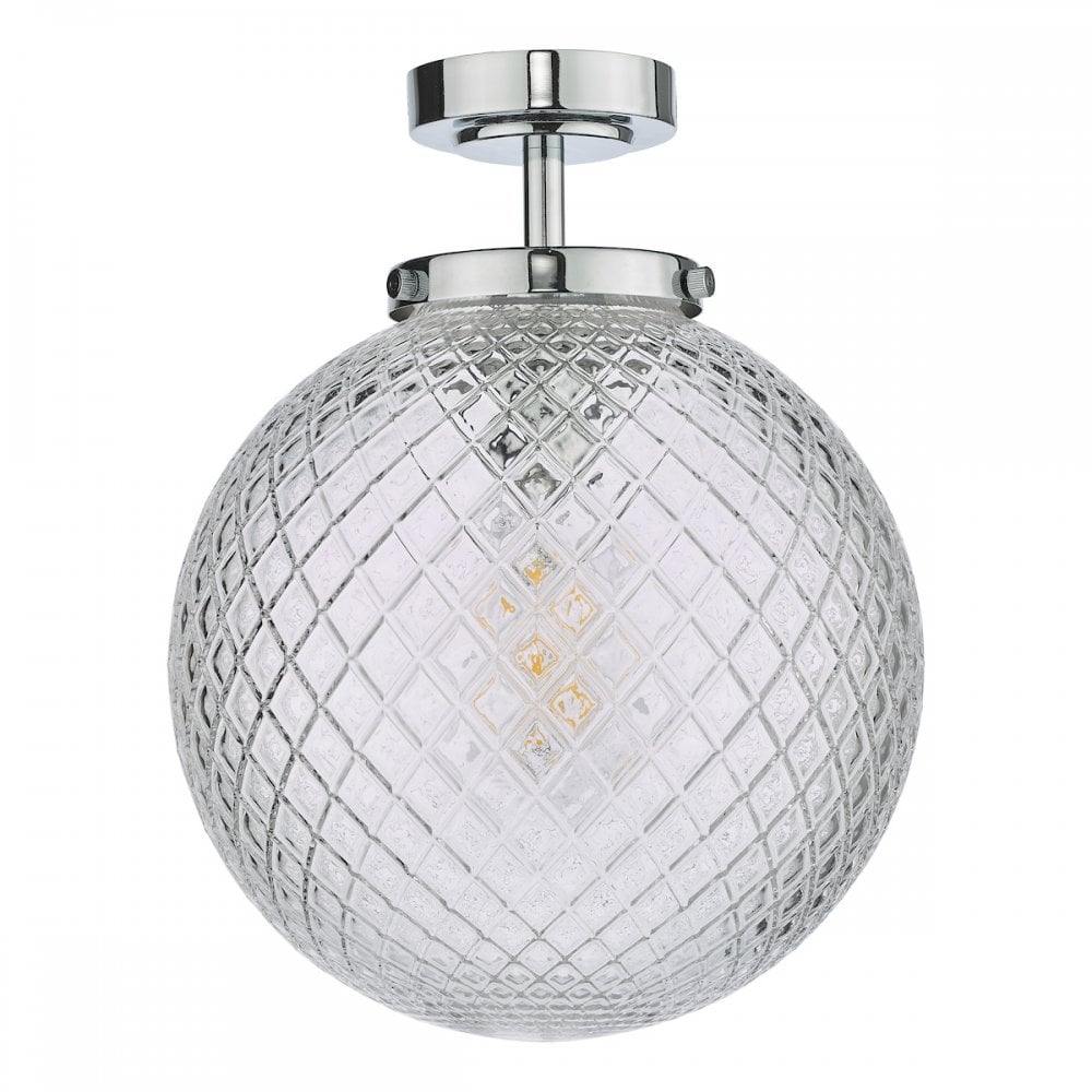 WAY0150 Wayne Bathroom Flush Polished Chrome Glass IP44