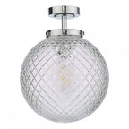 WAY0150 Wayne Bathroom Flush Polished Chrome Glass IP44